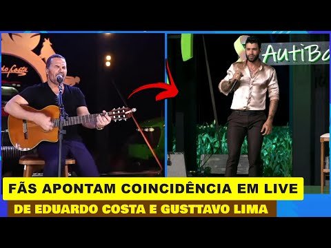 Eduardo Costa faz live e fãs apontam coincidência com Live de Gusttavo Lima