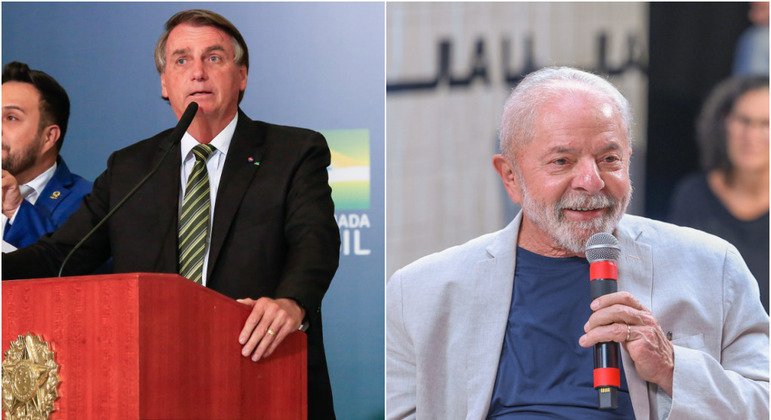 O presidente Jair Bolsonaro (PL) e o ex presidente Luiz Inácio Lula da Silva (PT) 